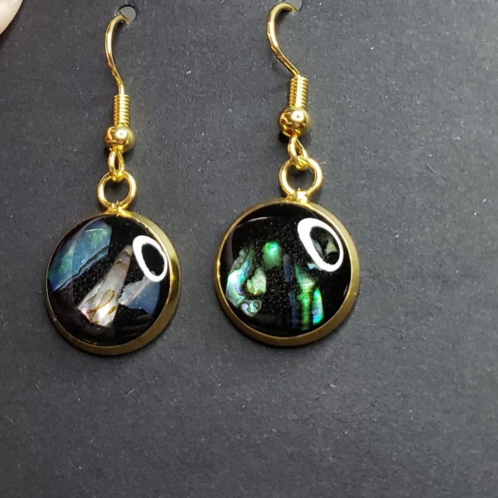 Abalone resin earrings